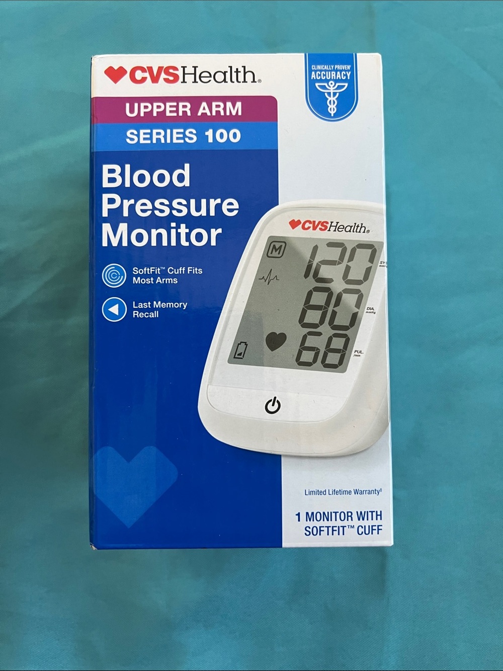 CVS Health White Upper Arm Blood Pressure Monitor - Series 100